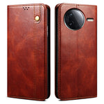 For Xiaomi Poco F7 Pro 5G / Redmi K80 5G Case Crazy Horse Texture Waxy Leather Wallet Stand Phone Cover