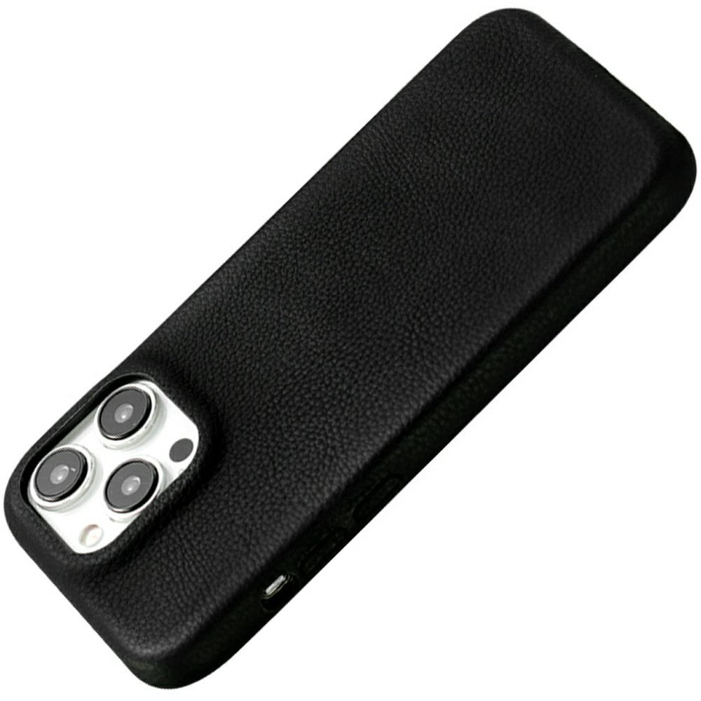 Til iPhone 16 Pro telefoncover, skin-touch litchi-tekstur læderbelagt PET mobilcover
