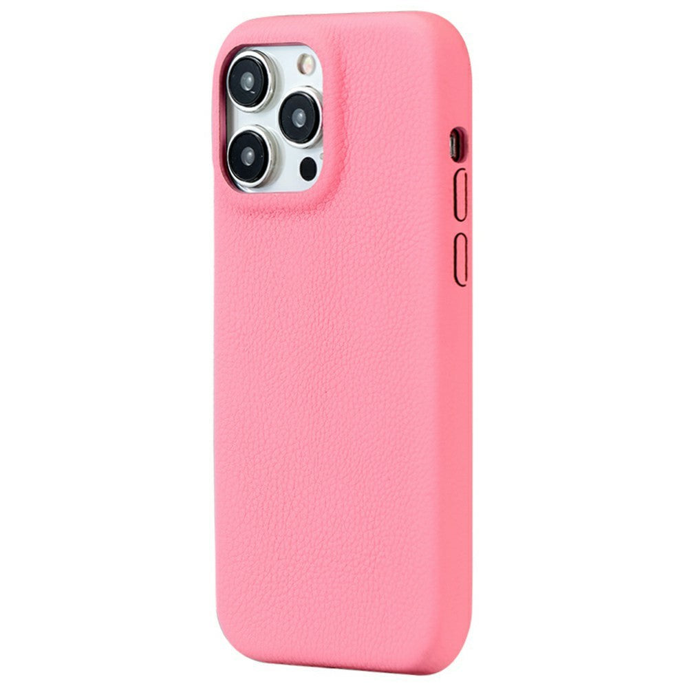 Til iPhone 16 Pro telefoncover, skin-touch litchi-tekstur læderbelagt PET mobilcover