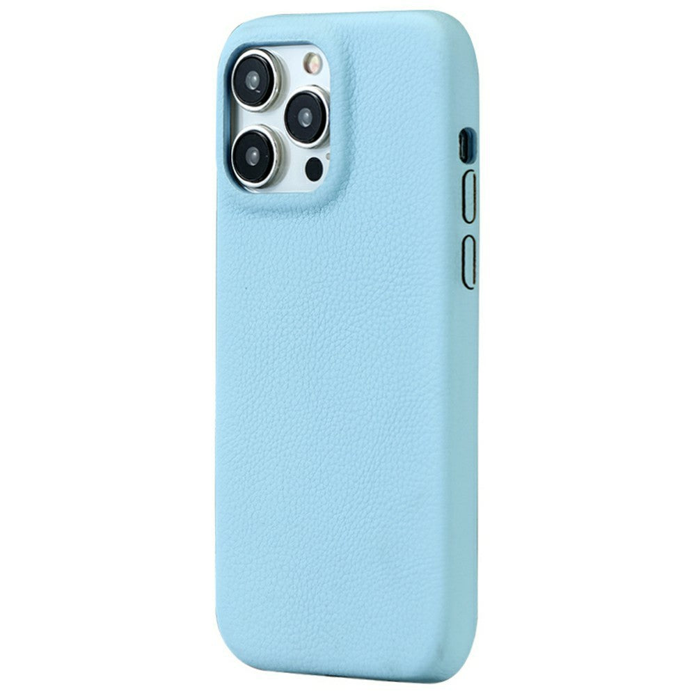 Til iPhone 16 Pro telefoncover, skin-touch litchi-tekstur læderbelagt PET mobilcover