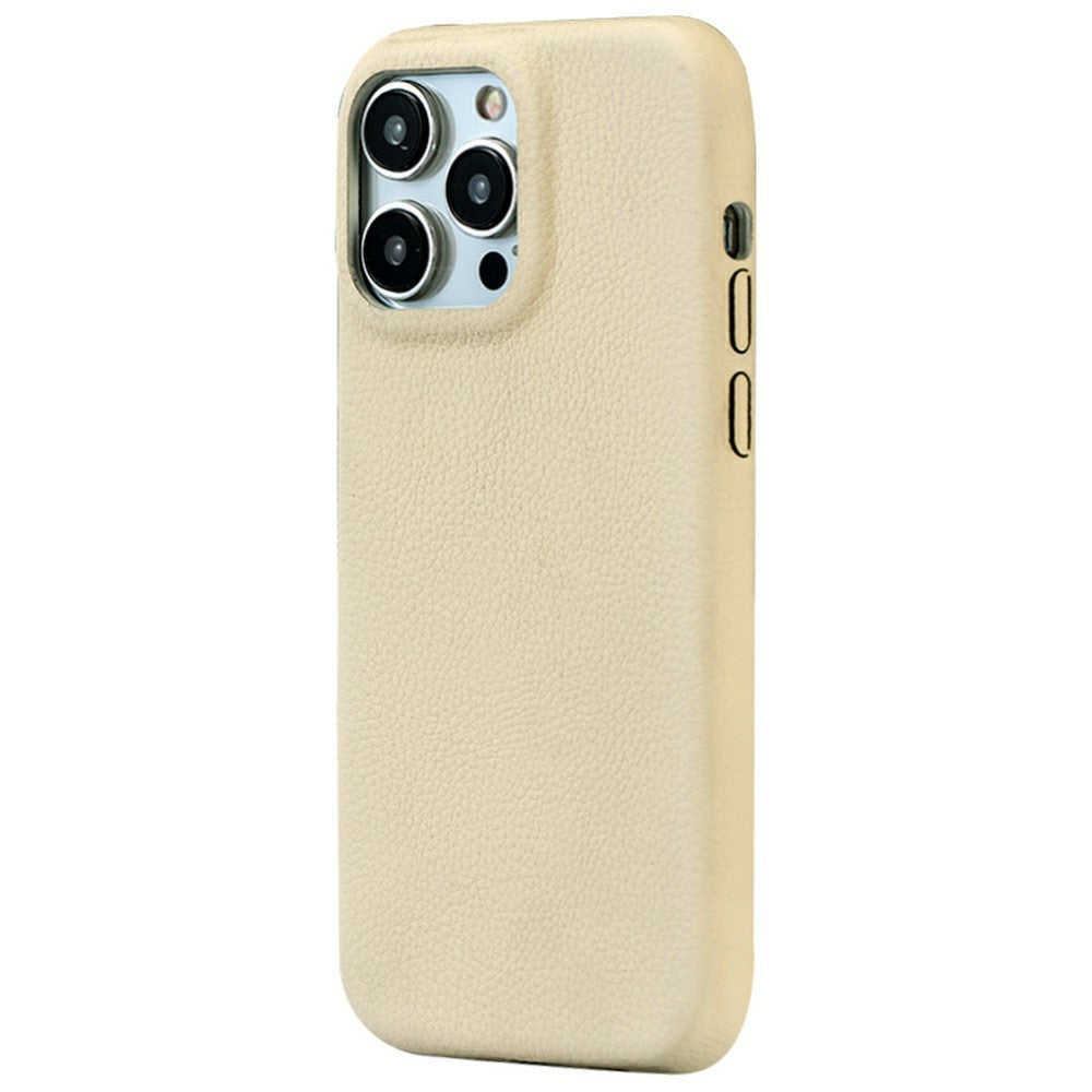 Til iPhone 16 Pro telefoncover, skin-touch litchi-tekstur læderbelagt PET mobilcover