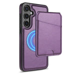 Til Samsung Galaxy A55 5G Magnetisk Etui Aftagelig Kortholder Støtteben Læder Bagcover