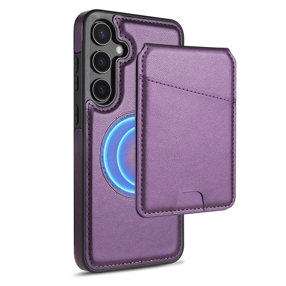 Til Samsung Galaxy A55 5G Magnetisk Etui Aftagelig Kortholder Støtteben Læder Bagcover