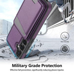 Til Samsung Galaxy A55 5G Magnetisk Etui Aftagelig Kortholder Støtteben Læder Bagcover
