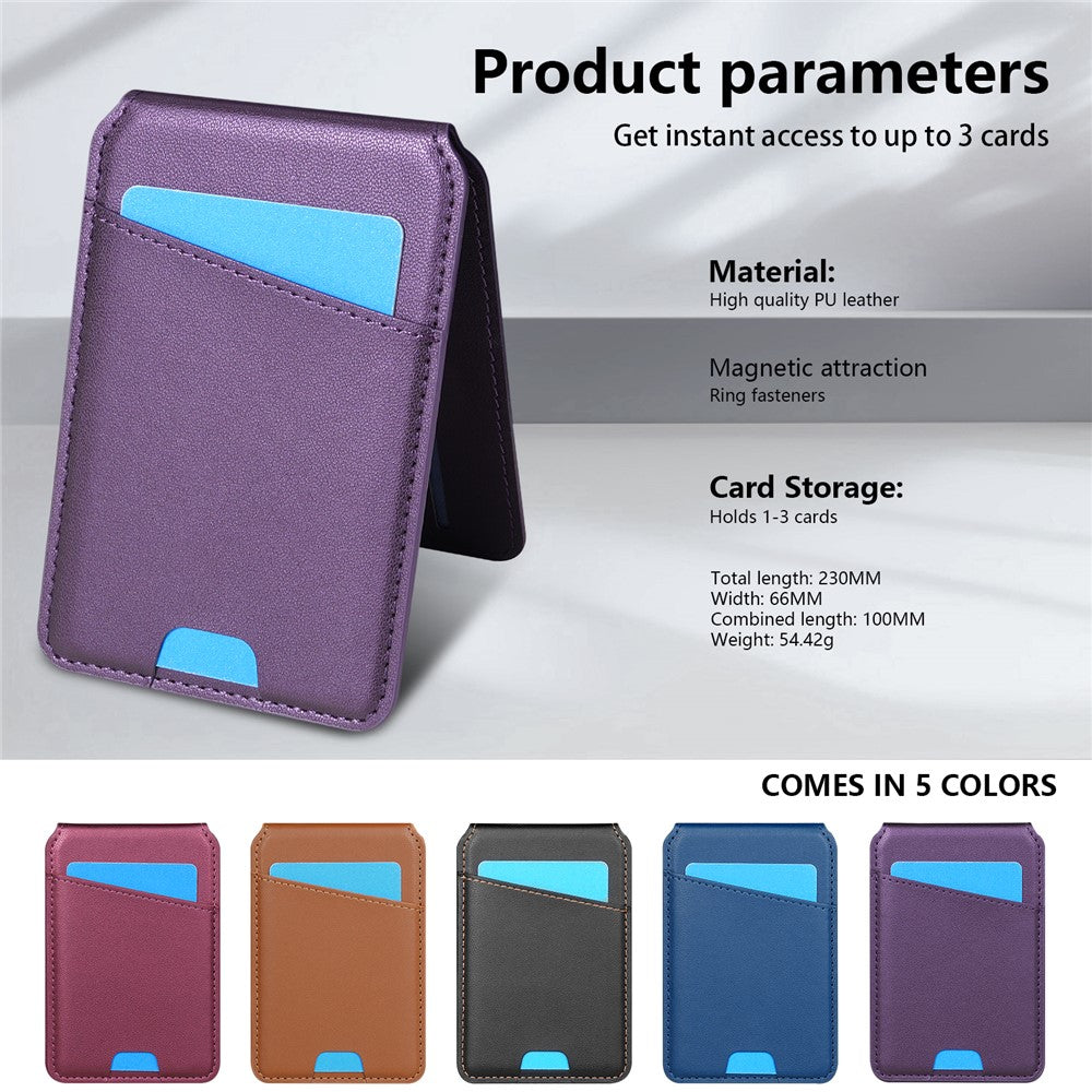 Til Samsung Galaxy A55 5G Magnetisk Etui Aftagelig Kortholder Støtteben Læder Bagcover