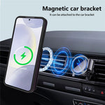 Til Samsung Galaxy A55 5G Magnetisk Etui Aftagelig Kortholder Støtteben Læder Bagcover