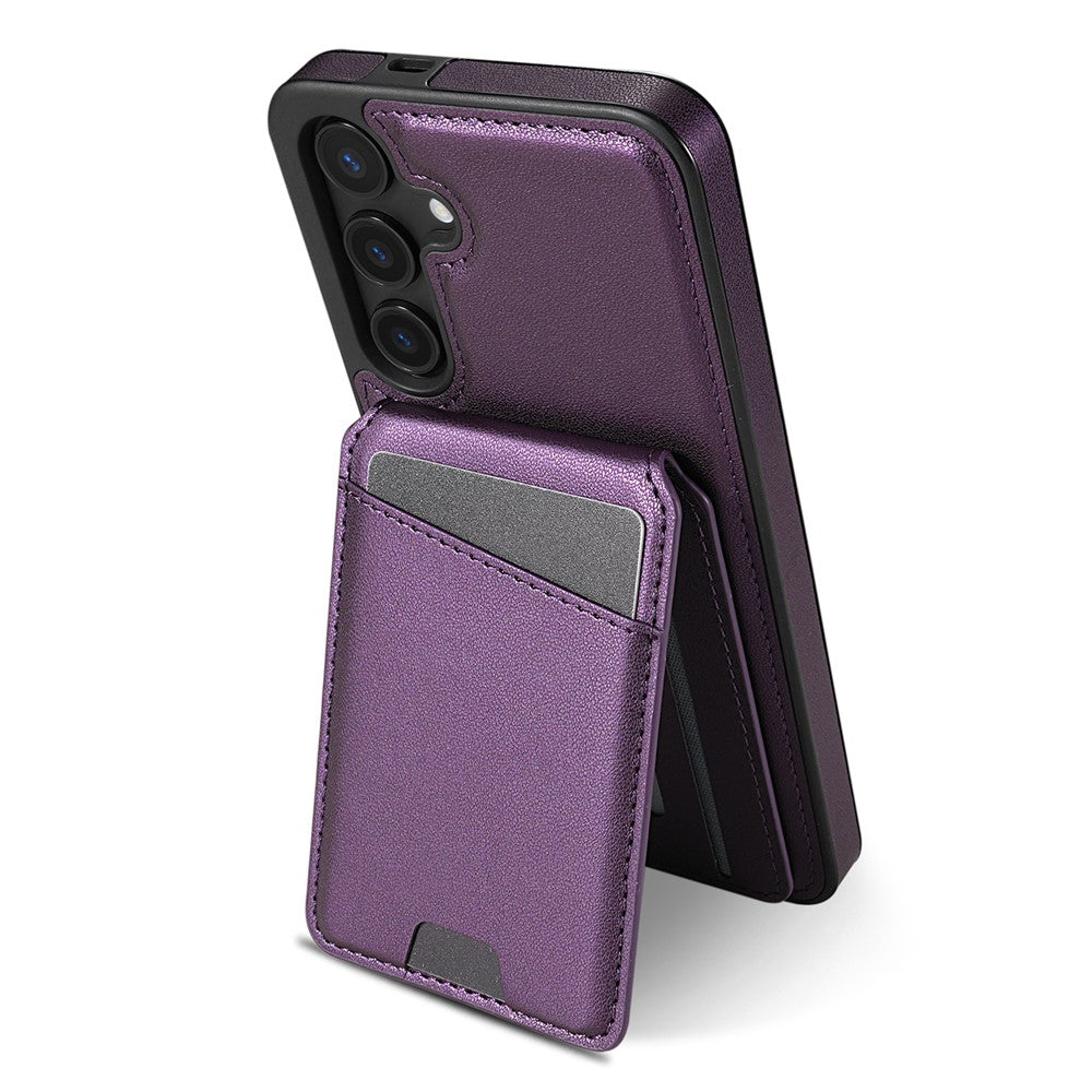 Til Samsung Galaxy A55 5G Magnetisk Etui Aftagelig Kortholder Støtteben Læder Bagcover