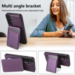Til Samsung Galaxy A55 5G Magnetisk Etui Aftagelig Kortholder Støtteben Læder Bagcover