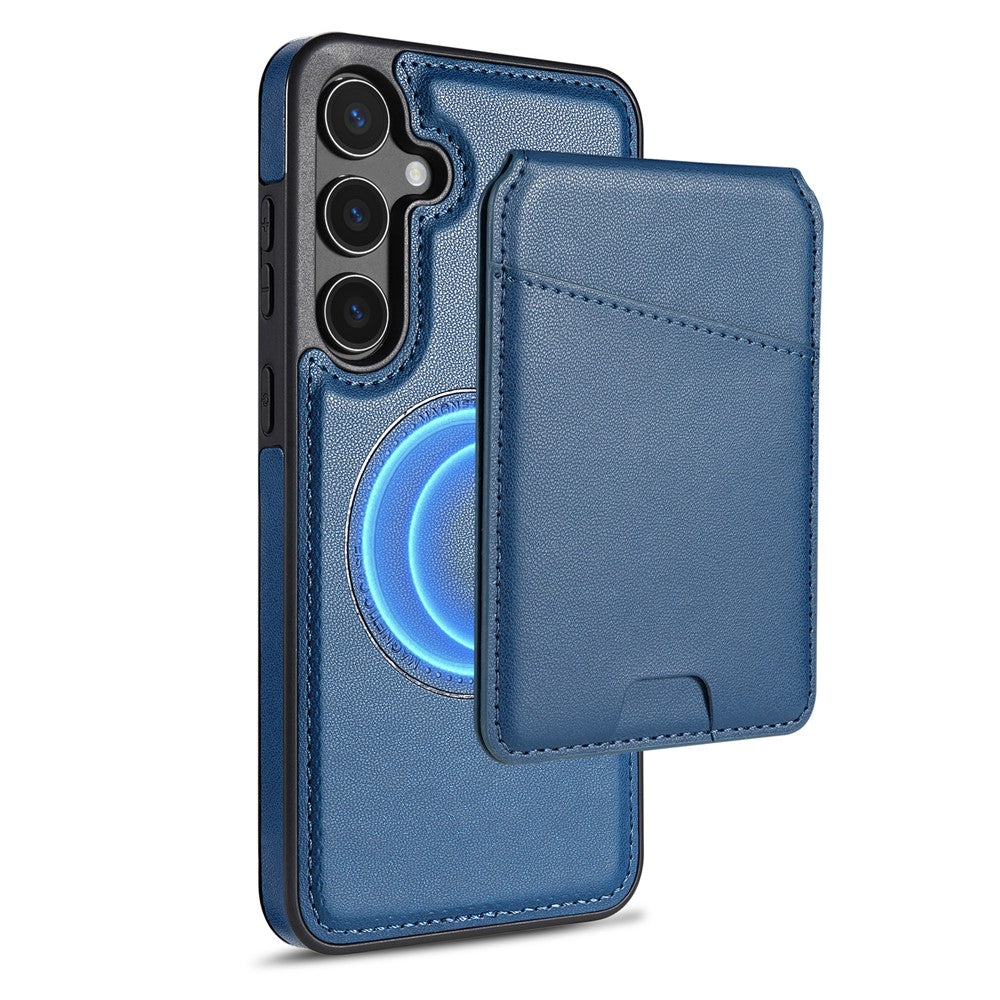 Til Samsung Galaxy A55 5G Magnetisk Etui Aftagelig Kortholder Støtteben Læder Bagcover