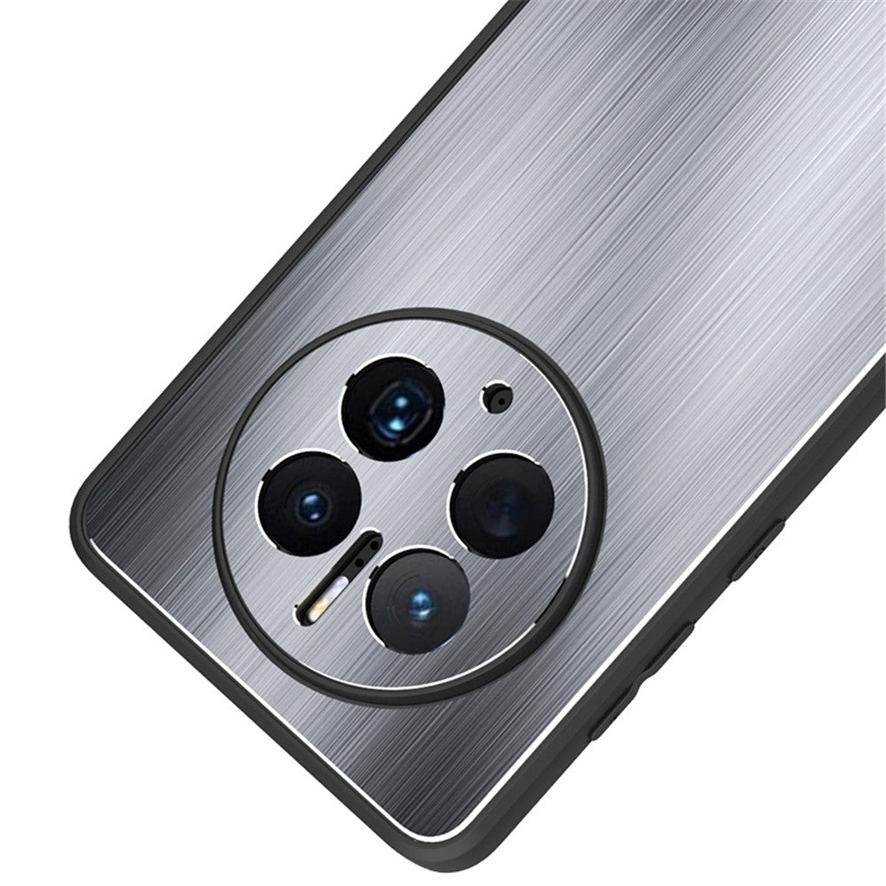 For Huawei Mate 50 Pro 4G Phone Case Drop Protection TPU Brushed Aluminium Alloy Phone Back Shell Cover