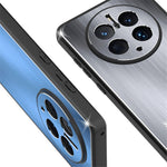 For Huawei Mate 50 Pro 4G Phone Case Drop Protection TPU Brushed Aluminium Alloy Phone Back Shell Cover