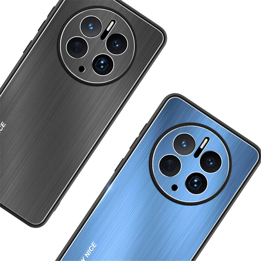 For Huawei Mate 50 Pro 4G Phone Case Drop Protection TPU Brushed Aluminium Alloy Phone Back Shell Cover