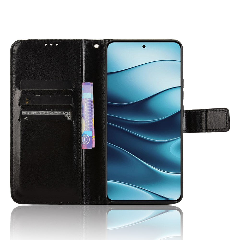 For Xiaomi Redmi Note 14 5G Case Crazy Horse Texture PU Leather Phone Wallet Cover