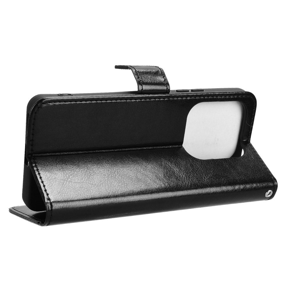For Xiaomi Redmi Note 14 5G Case Crazy Horse Texture PU Leather Phone Wallet Cover