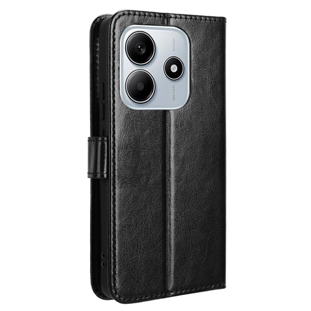 For Xiaomi Redmi Note 14 5G Case Crazy Horse Texture PU Leather Phone Wallet Cover