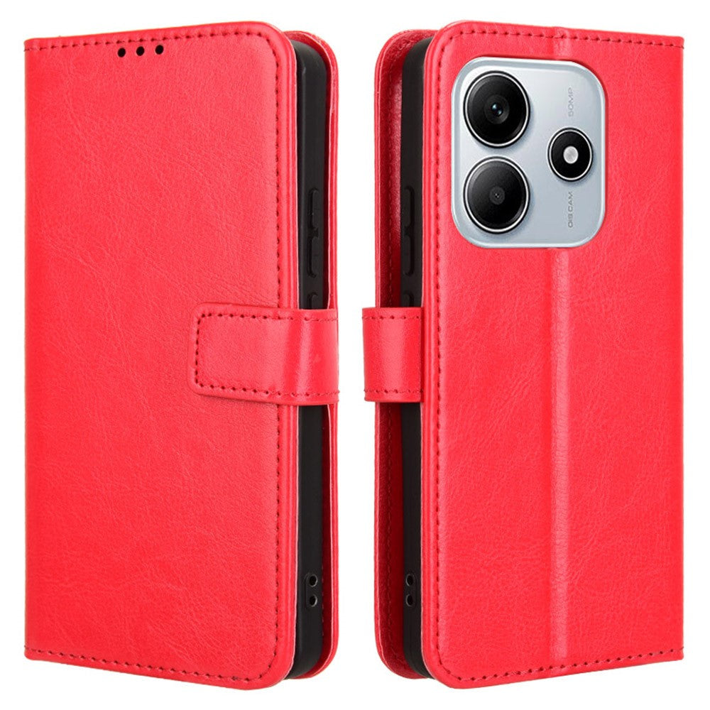 For Xiaomi Redmi Note 14 5G Case Crazy Horse Texture PU Leather Phone Wallet Cover