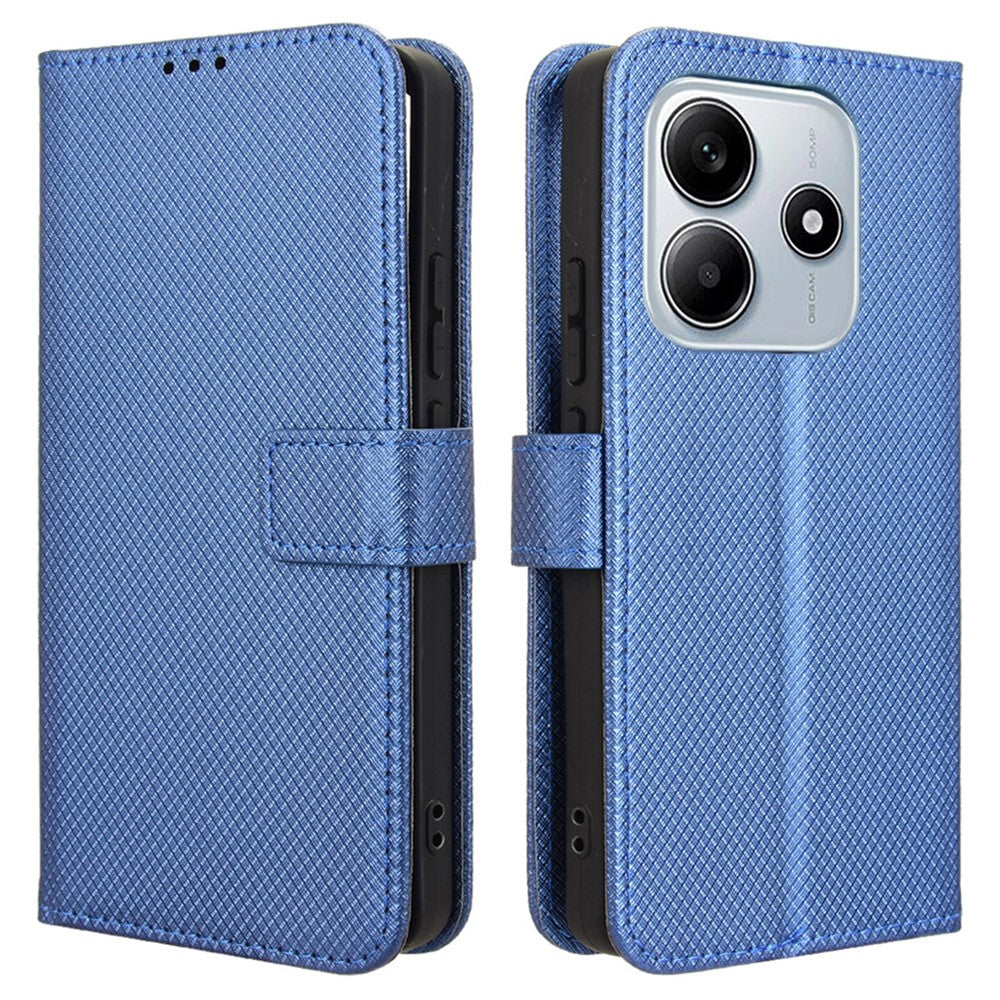 For Xiaomi Redmi Note 14 5G Case PU Leather Diamond Texture Wallet Phone Cover
