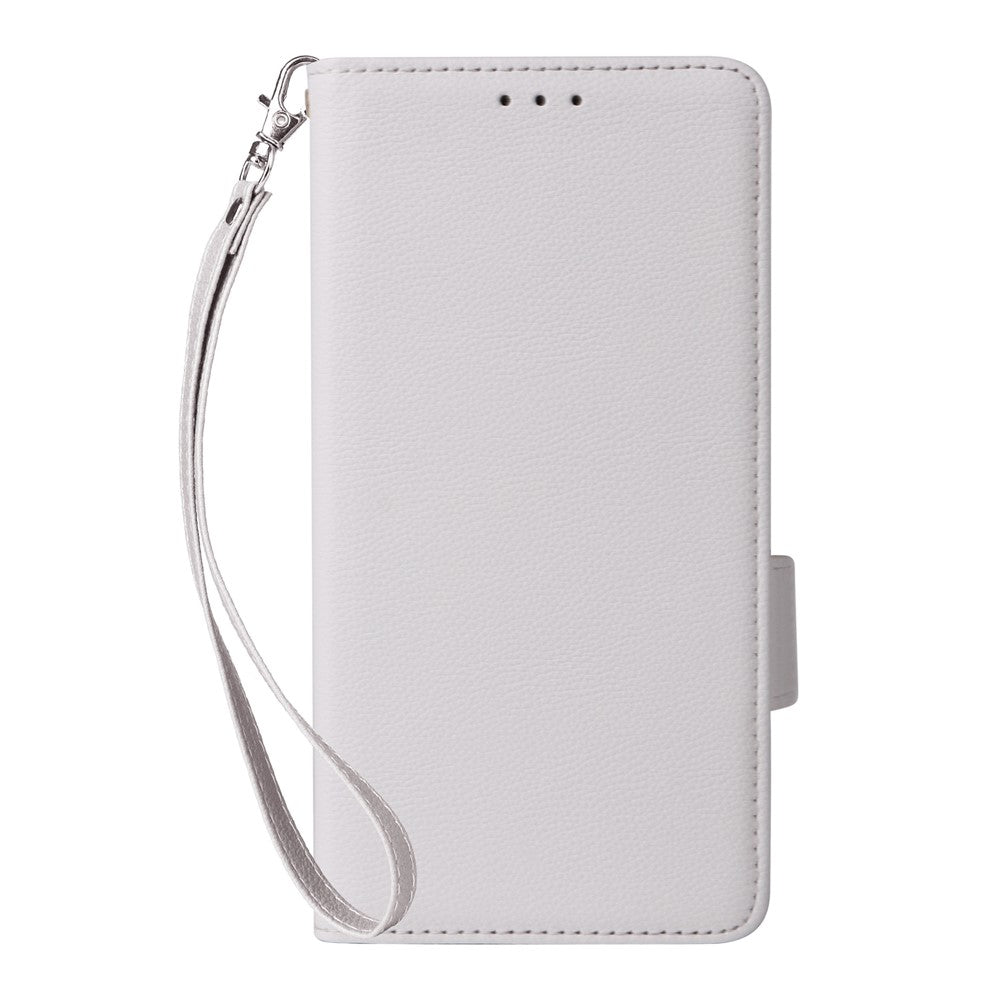 For Xiaomi Redmi Note 14 5G Case with Wrist Strap Litchi Texture PU Leather Wallet Phone Cover