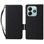 For Xiaomi Redmi Note 14 5G Case with Wrist Strap Litchi Texture PU Leather Wallet Phone Cover