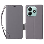For Xiaomi Redmi Note 14 5G Case with Wrist Strap Litchi Texture PU Leather Wallet Phone Cover