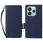 For Xiaomi Redmi Note 14 5G Case with Wrist Strap Litchi Texture PU Leather Wallet Phone Cover