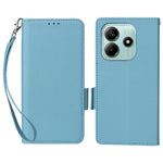 For Xiaomi Redmi Note 14 5G Case with Wrist Strap Litchi Texture PU Leather Wallet Phone Cover