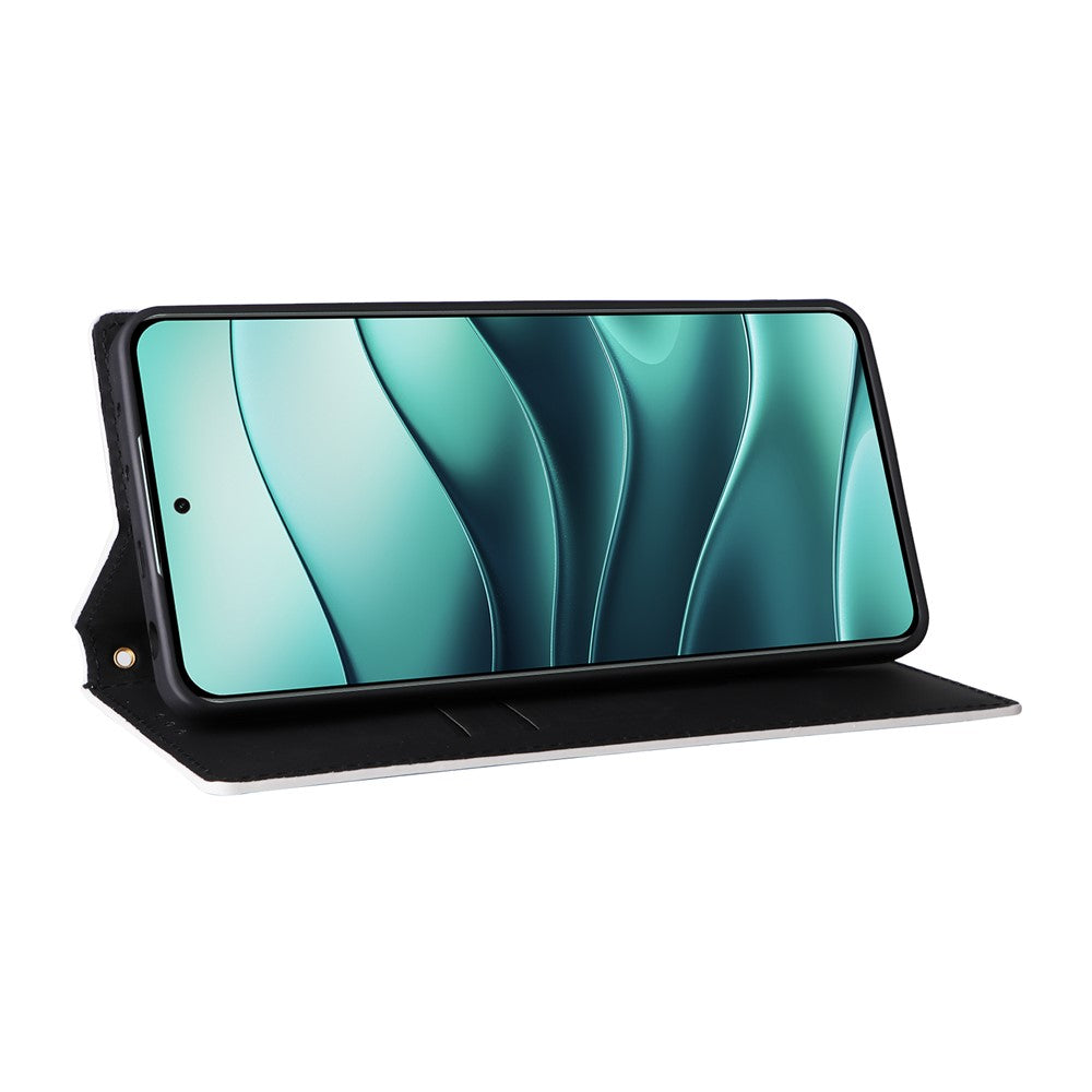 For Xiaomi Redmi Note 14 5G Wallet Case Rhombus Imprinted Leather Phone Cover