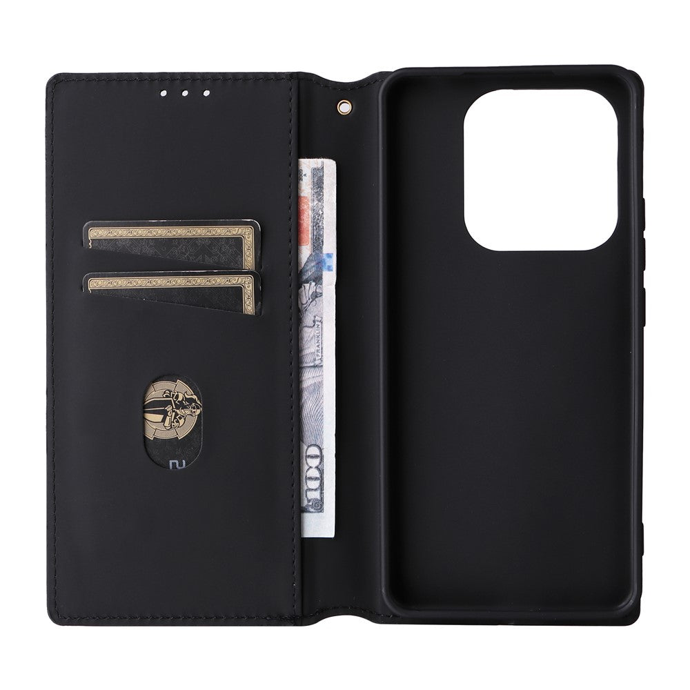 For Xiaomi Redmi Note 14 5G Wallet Case Rhombus Imprinted Leather Phone Cover