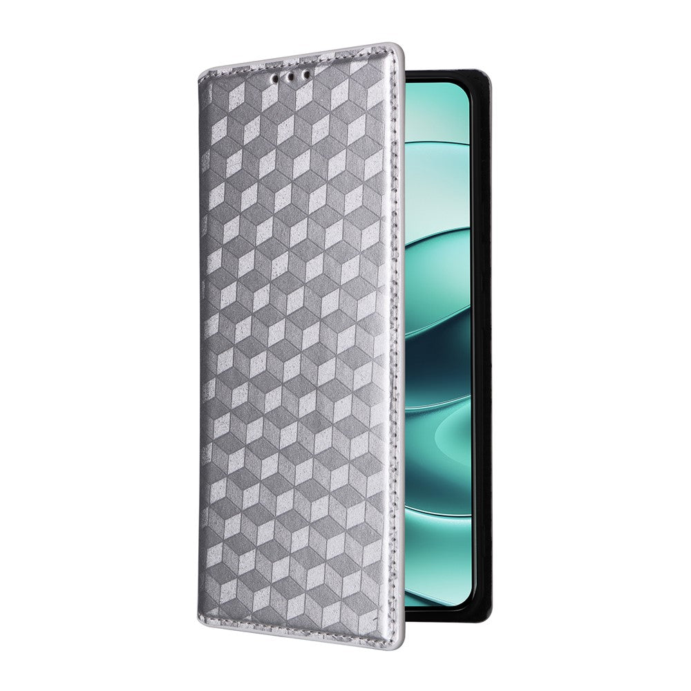 For Xiaomi Redmi Note 14 5G Wallet Case Rhombus Imprinted Leather Phone Cover