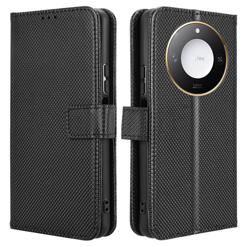 For Honor X60 5G / X9c Smart 5G Case PU Leather Diamond Texture Wallet Phone Cover