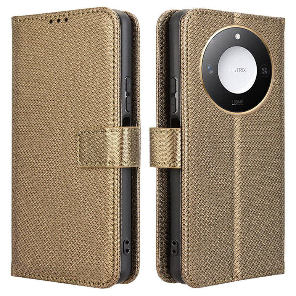 For Honor X60 5G / X9c Smart 5G Case PU Leather Diamond Texture Wallet Phone Cover