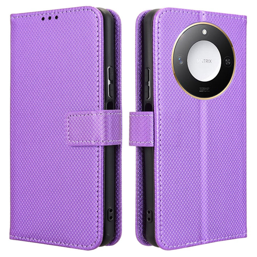 For Honor X60 5G / X9c Smart 5G Case PU Leather Diamond Texture Wallet Phone Cover