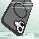 For iPhone 16 Plus Compatible with MagSafe TPU Frame Acrylic Back Phone Cover Skin Touch