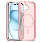 For iPhone 16 Plus Compatible with MagSafe TPU Frame Acrylic Back Phone Cover Skin Touch