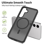 For Samsung Galaxy S25+ / S24+ Magnetic Case TPU Frame Acrylic Back Phone Cover Skin Touch