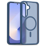 For Samsung Galaxy S25+ / S24+ Magnetic Case TPU Frame Acrylic Back Phone Cover Skin Touch