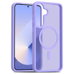 For Samsung Galaxy S25+ / S24+ Magnetic Case TPU Frame Acrylic Back Phone Cover Skin Touch