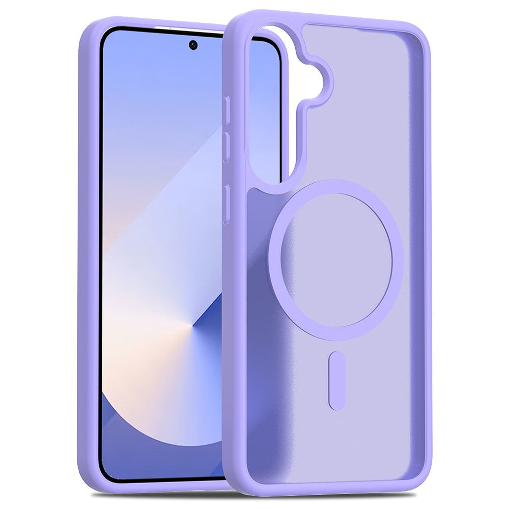 For Samsung Galaxy S25+ / S24+ Magnetic Case TPU Frame Acrylic Back Phone Cover Skin Touch