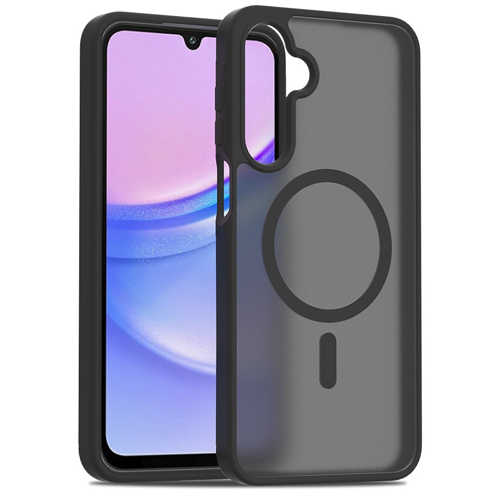 For Samsung Galaxy A16 5G / A16 4G Magnetic Case TPU Frame Acrylic Back Phone Cover Skin Touch