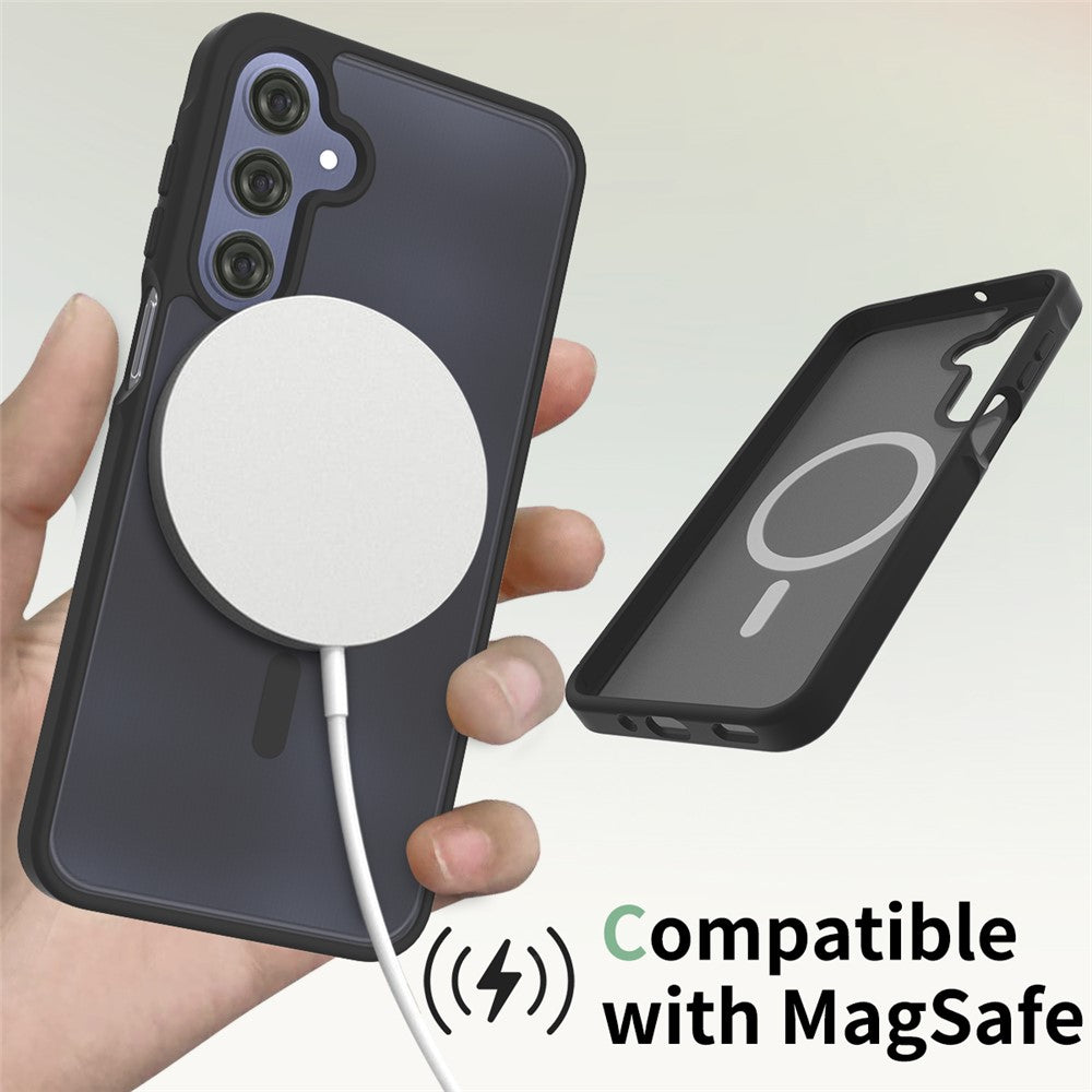 For Samsung Galaxy A16 5G / A16 4G Magnetic Case TPU Frame Acrylic Back Phone Cover Skin Touch