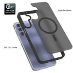 For Samsung Galaxy A16 5G / A16 4G Magnetic Case TPU Frame Acrylic Back Phone Cover Skin Touch