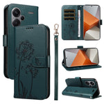 Xiaomi Redmi Note 13 Pro+ 5G Läderfodral Plånboksfodral mobilfodral Maskrosavtryck