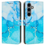 Plånboksfodral för Samsung Galaxy A18 5G / A18 4G / A17 5G / A17 4G / A26 5G / A16 5G / A16 4G Marmormönster PU-läder Stativmobilskal med Handledsrem