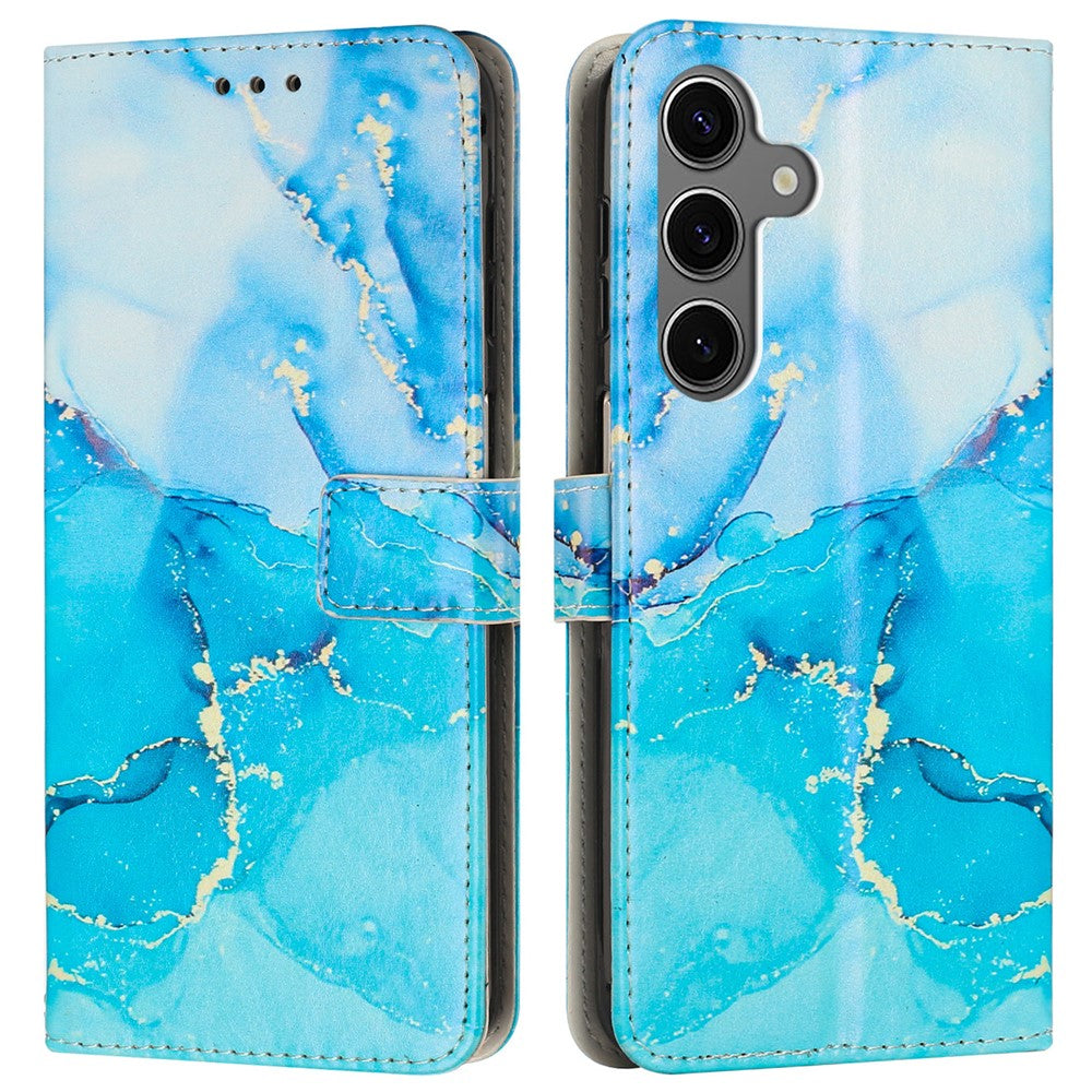 Plånboksfodral för Samsung Galaxy A18 5G / A18 4G / A17 5G / A17 4G / A26 5G / A16 5G / A16 4G Marmormönster PU-läder Stativmobilskal med Handledsrem
