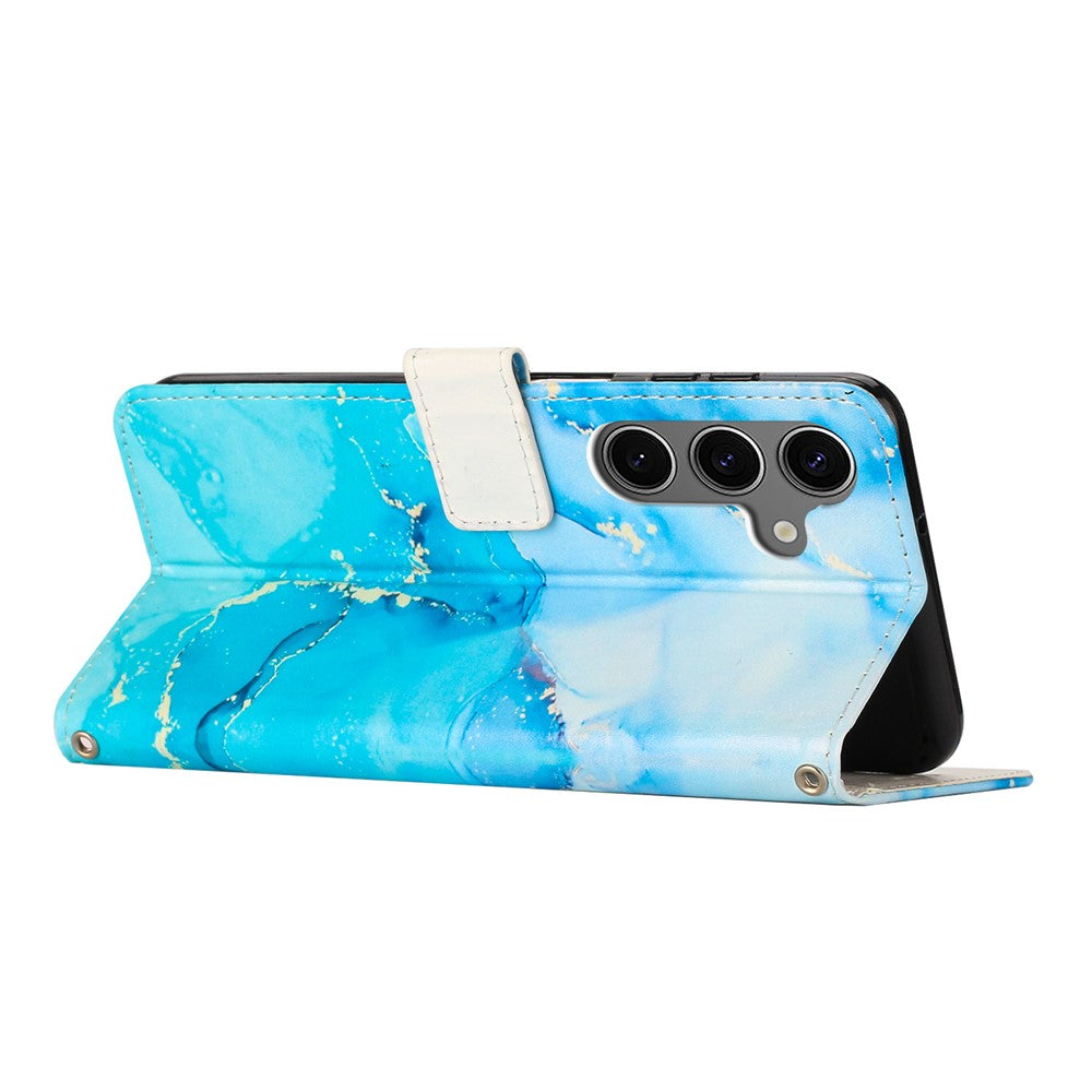 Plånboksfodral för Samsung Galaxy A18 5G / A18 4G / A17 5G / A17 4G / A26 5G / A16 5G / A16 4G Marmormönster PU-läder Stativmobilskal med Handledsrem