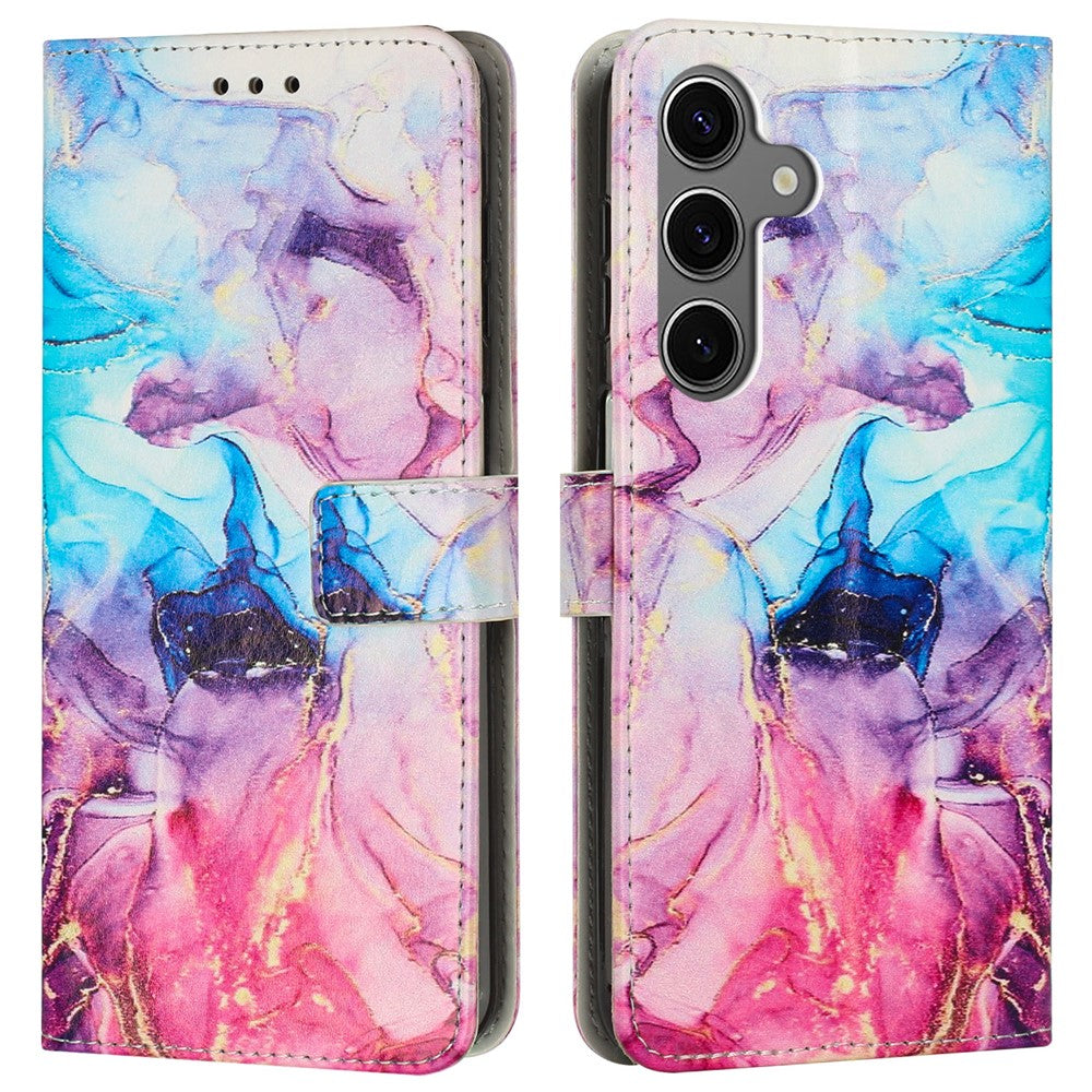 Plånboksfodral för Samsung Galaxy A18 5G / A18 4G / A17 5G / A17 4G / A26 5G / A16 5G / A16 4G Marmormönster PU-läder Stativmobilskal med Handledsrem