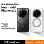 For Huawei Mate 70 Pro+  /  Mate 70 Pro Magnetic Case TPU + Acrylic + Metal Kickstand Matte Phone Cover