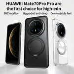 For Huawei Mate 70 Pro+  /  Mate 70 Pro Magnetic Case TPU + Acrylic + Metal Kickstand Matte Phone Cover