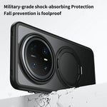 For Huawei Mate 70 Pro+  /  Mate 70 Pro Magnetic Case TPU + Acrylic + Metal Kickstand Matte Phone Cover