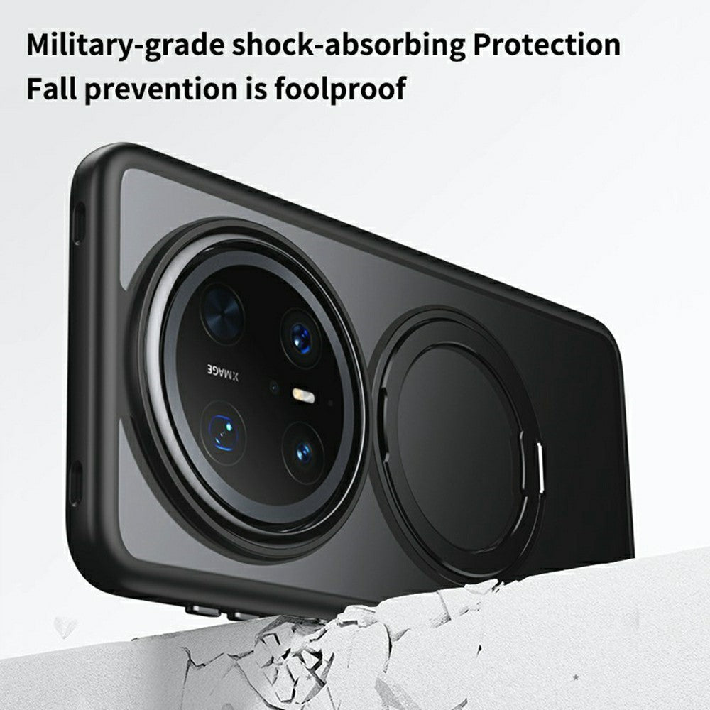 For Huawei Mate 70 Pro+  /  Mate 70 Pro Magnetic Case TPU + Acrylic + Metal Kickstand Matte Phone Cover